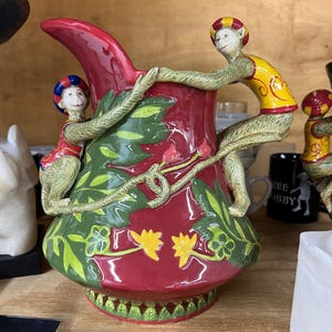 ミントン　マジョリカ　ティーポット　モンキー　猿 Monkey Teapot - Etsy