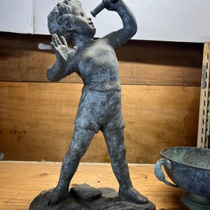 Bronze Garden Statue: Boy with Telescope Sculpture