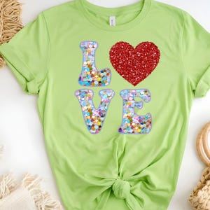 Glitter Heart, Gift-For-Her, Valentine Day T-Shirt, Love Graphic, Glitter T-Shirt, Glitter Gifts, Valentines Days Gift, Funny Shirt Sparkle