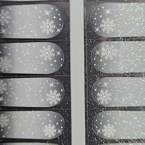SASSY Snow Flakes Semi-Cured Nail Wrap