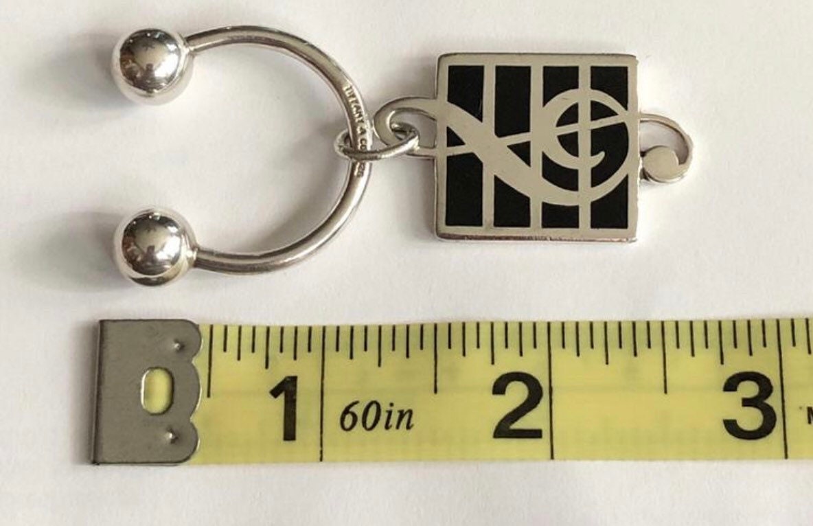 Vintage Tiffany & Co 1992 Enamel Sterling Silver Treble Clef