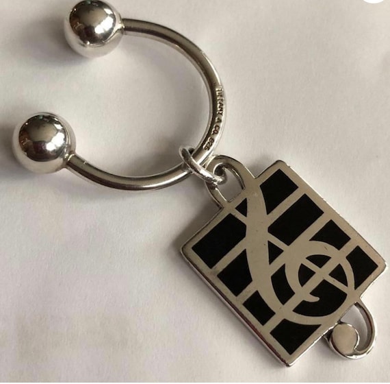 Vintage Tiffany & Co 1992 Enamel Sterling Silver Treble Clef