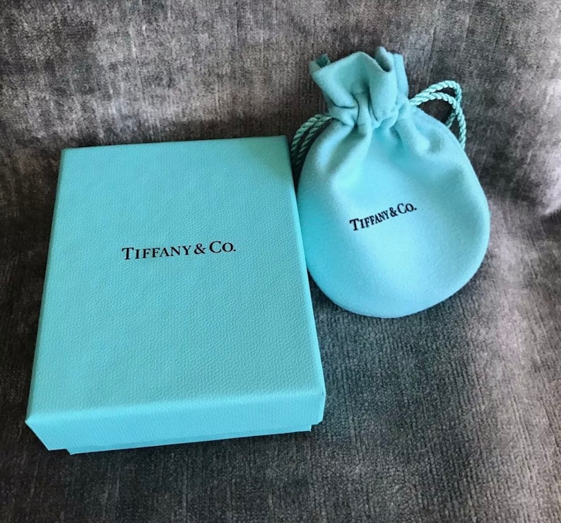 NEW Robin Egg Blue Tiffany Jewelry Box Tissue White Ribbon & Etsy