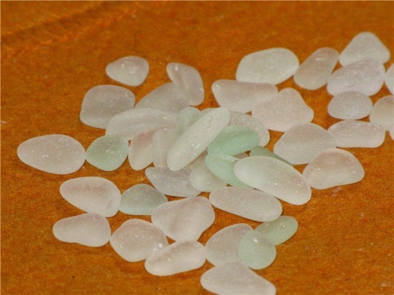 Surf Tumbled White Sea Beach Glass Mini's 42 11f21LSBH image 1