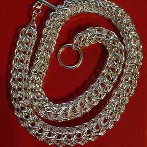 Silver Full Persian Chainmaille necklace image 2