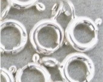 Sterling silver Spring Ring 5mm clasp (5)