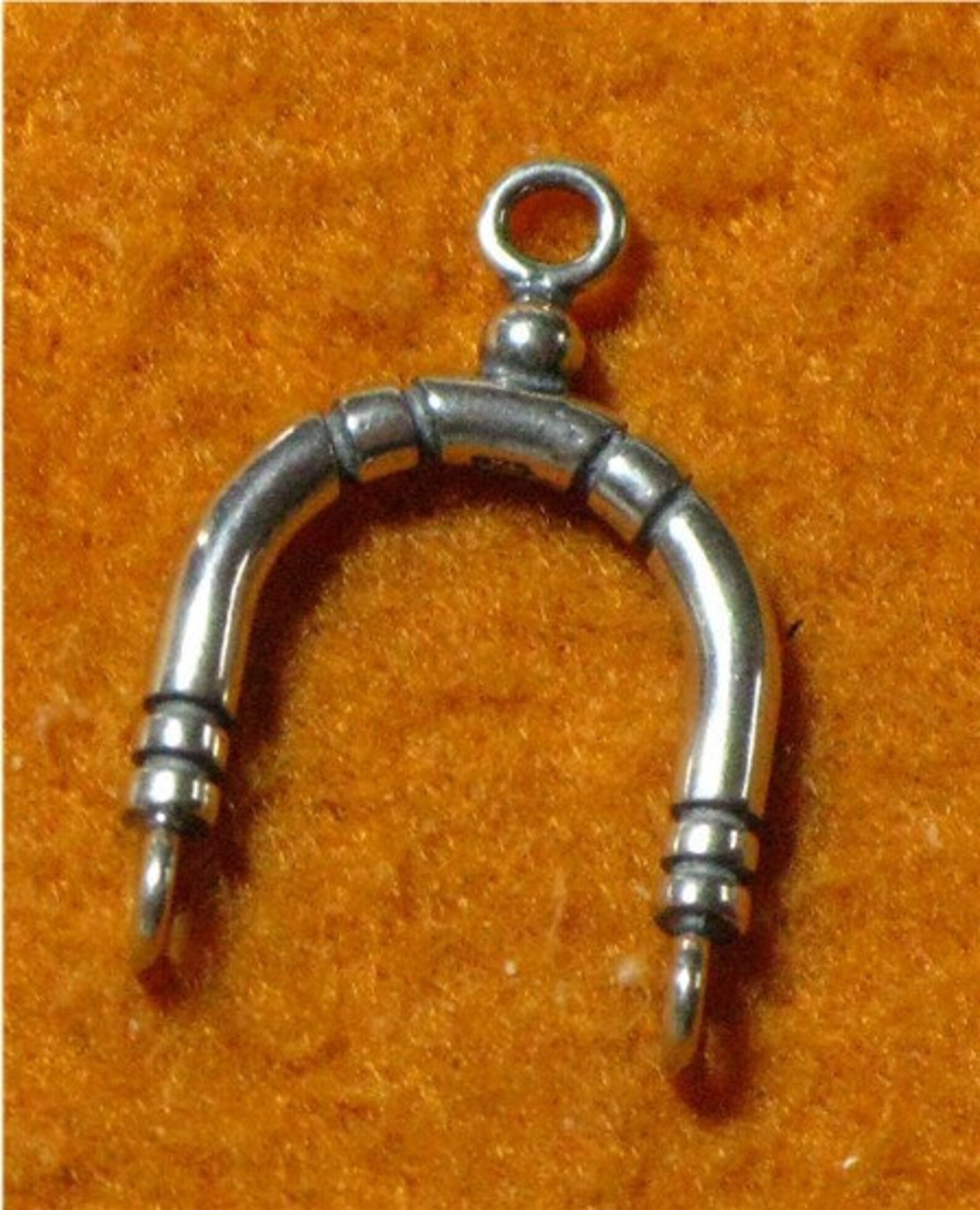 Sterling Silver Heavy Bead Holder or Charm 16 to 18mm Bead Etsy