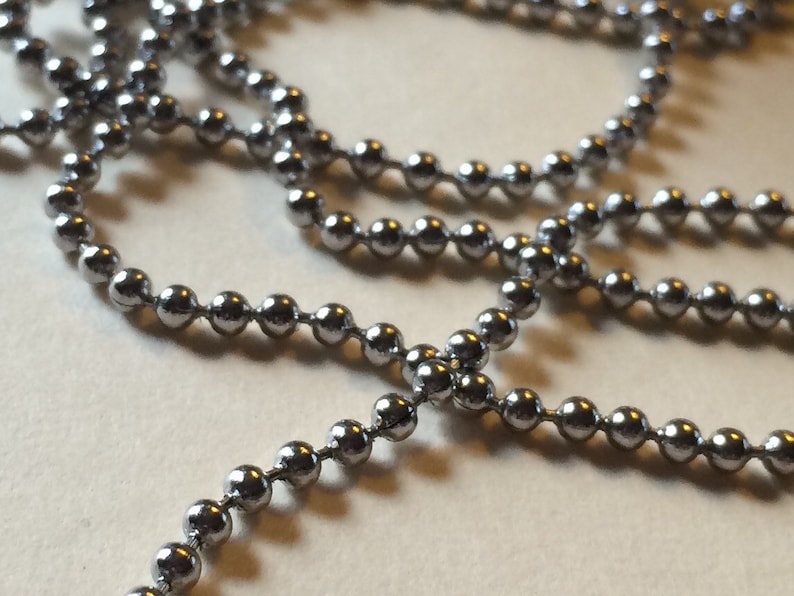 Rust Free Tarnish Free Stainless Steel 2.4mm Ball Chain Etsy