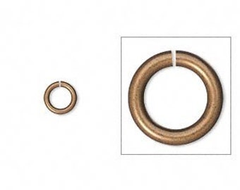 Antiqued Copper Plated Jumpring (lead safe) 6mm - 18 ga. (Pkg 50)