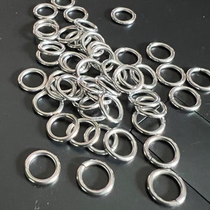 Reserved 7mm 316 split stainless steel jump ring 18ga image 2