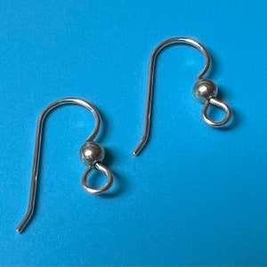 Argentium Silver Earwires 1 Pair image 1