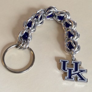 University of Kentucky Wildcat Chainmaille Keychain-Made to Order