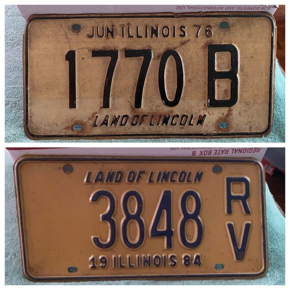 Vintage License Plates Ohio Michigan Illinois Maine - Etsy