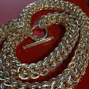 Silver Full Persian Chainmaille necklace image 4