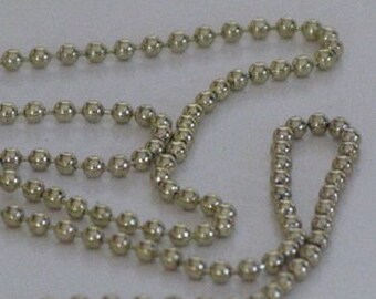 Brass Plated Brass Ball Chain and 1 connector  - 5 ft-  Gold tone- Off the Spool