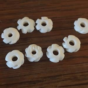 Hand carved Bone bead - Natural White (really cool) 9mm - 20 pc