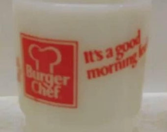 Vintage milk glass Burger Chef coffee/Tea Cup