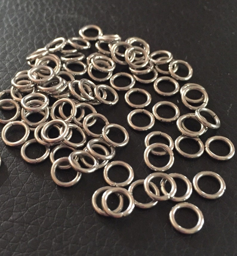 6mm Stainless Steel 316L Split / Opened Jumprings 18 ga. Qty. 50 image 3