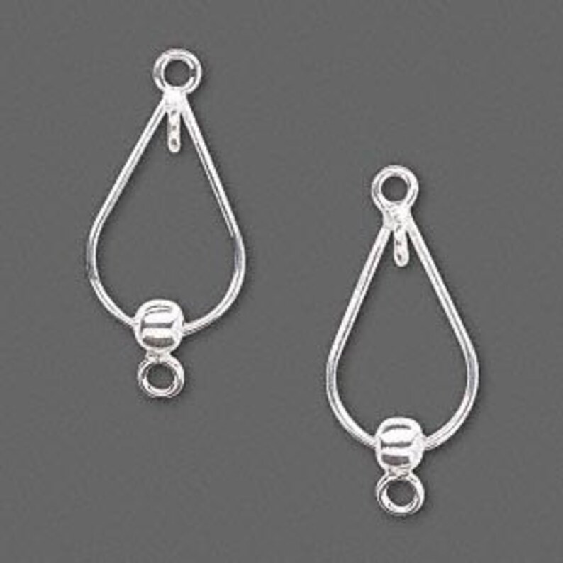 Sterling silver drops, Earrings or chandelier pendants drops 2 image 1