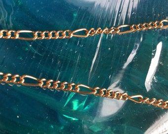 Gold Plated Figaro Chain / Bracelet BONUS