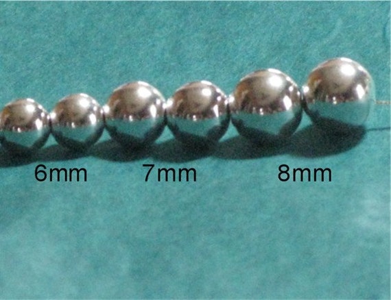 Sterling Silver Smooth Round Beads You Pick Size 2mm, 3mm, 4mm