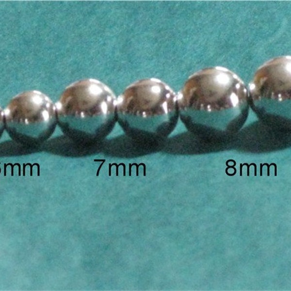 7mm ARGENTIUM Silver Round Beads (10)