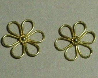 Vermeil Flower Connectors (2)