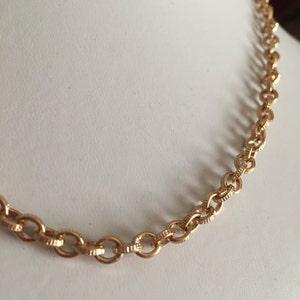 Gorgeous Heavy Gold Electroplated Necklace with BONUS Bracelet 18inch image 5