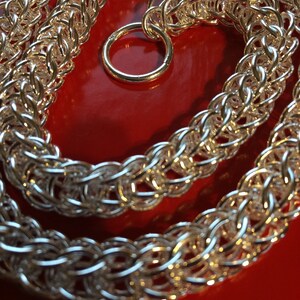 Silver Full Persian Chainmaille necklace image 5