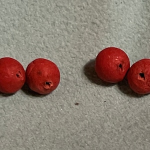 Perles de pétales de rose rose faites à la main -4 pc