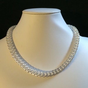 Silver Full Persian Chainmaille necklace image 1