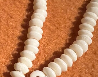 Antiqued Bone Rondelle Beads (10”) 7mm