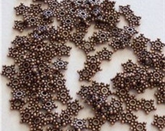 5 Point Copper Daisy Spacers  (25 pieces) SALE