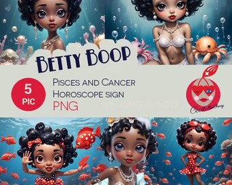 Betty Boop 5 High Resolution (300 dpi) PNG - Horoscope Cancer - Horoscope Pisces