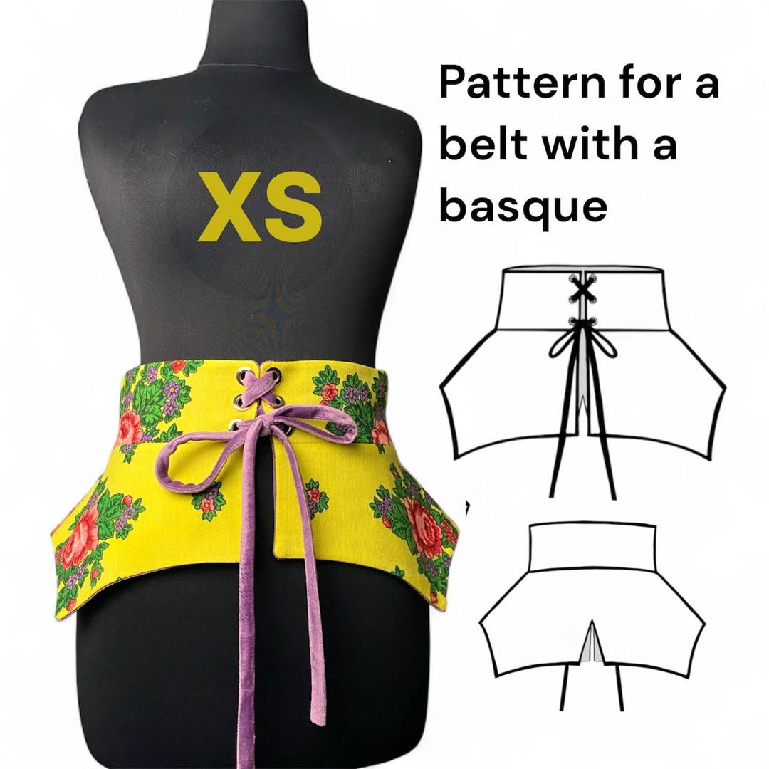 Pattern for a Belt With a Basque, Size Xs - Etsy