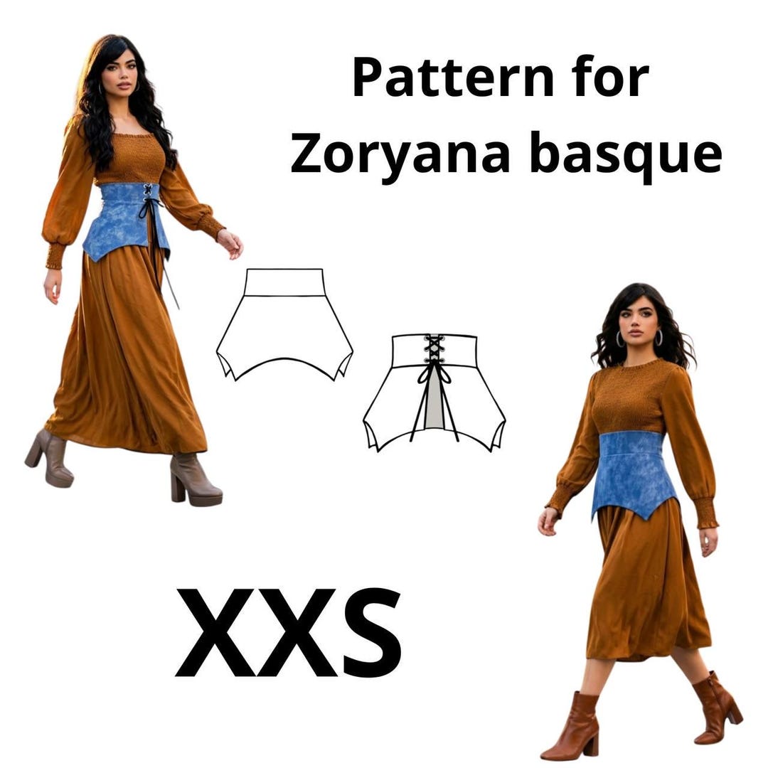 Pattern for a Belt With a Basque in Size ххs - Etsy UK