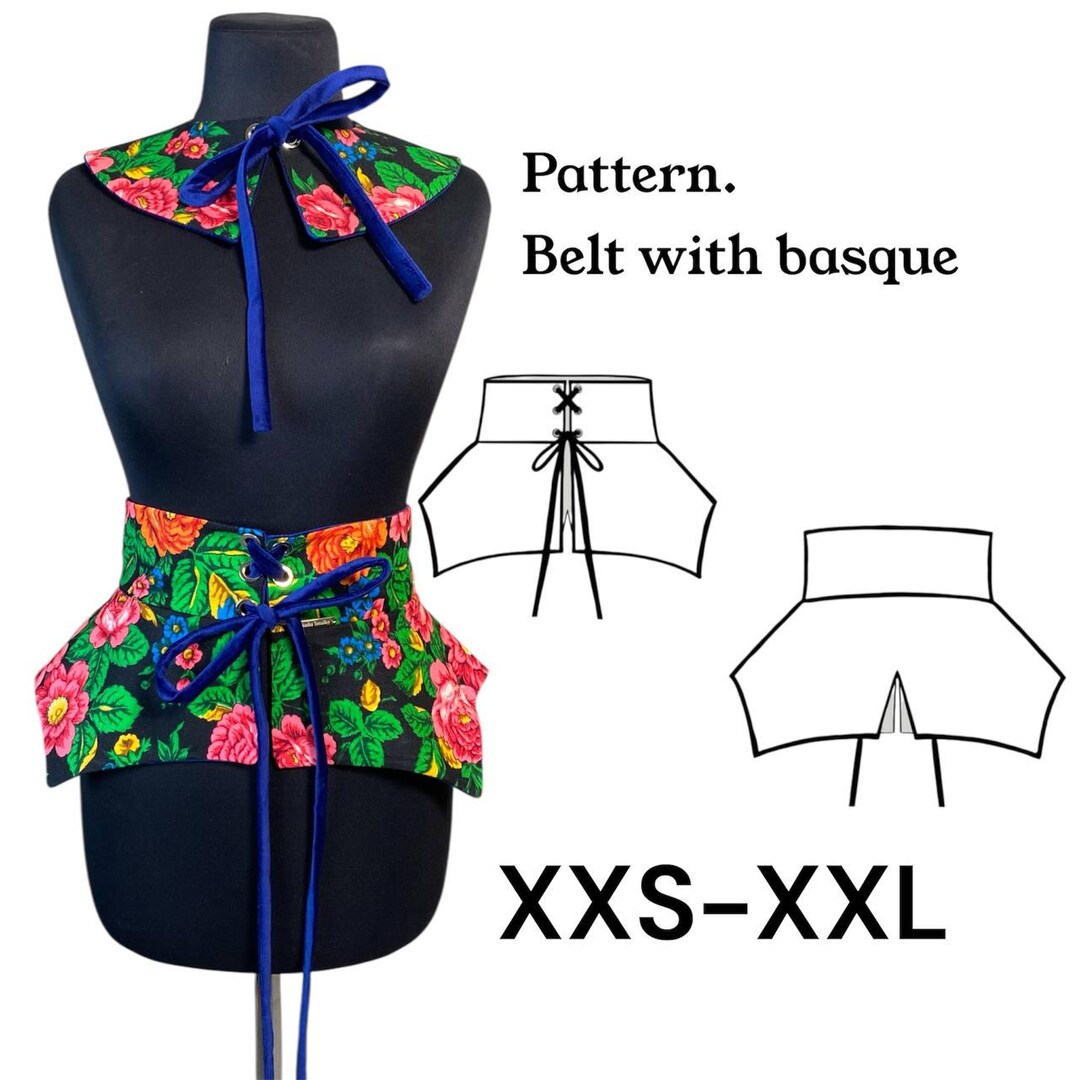 Pattern for a Belt With a Basque in Sizes From XXS to XXL - Etsy