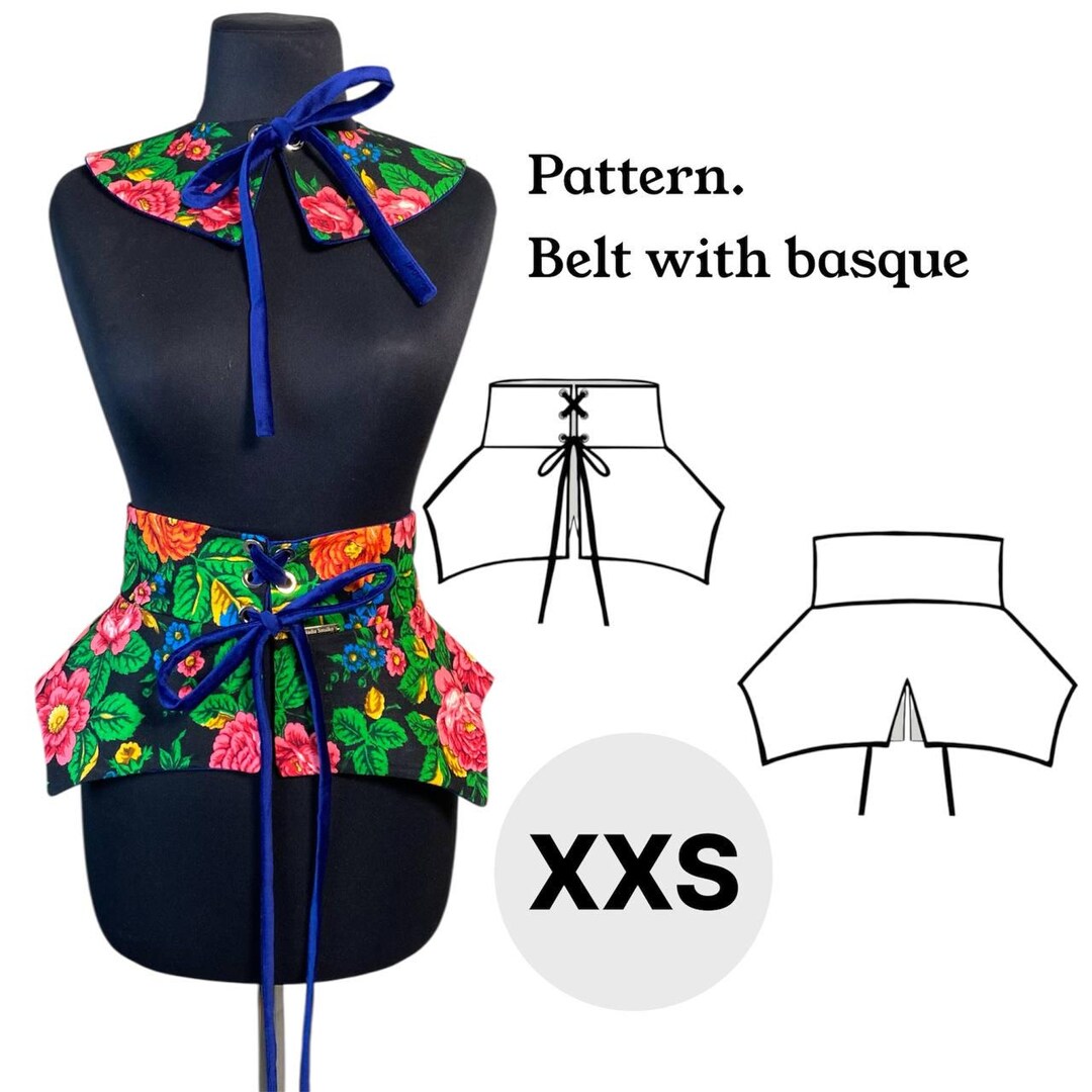 Basque Waist Pattern Pattern for a Belt With a Basque in Size XXS - Etsy