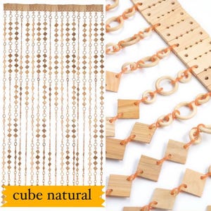 Bead Curtains for Doorway Wooden string curtain Hanging Door Beads Wood curtains Doorway curtain beaded Handmade Wooden curtain For a Gift