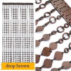 Bead Curtains for Doorway Wooden string curtain Hanging Door Beads Wood curtains Doorway curtain beaded Handmade Wooden curtain For a Gift