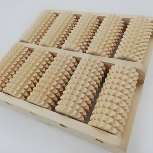 Foot massager wooden, massage tool for relaxation, handmade wooden accessory self-care gift Wooden anti-cellulite massager for feet and body