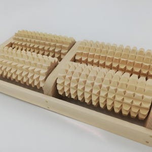 Massager for body and feet, roller massager, natural material, eco-style, stress relief, health, and care, stress relief, health improvement