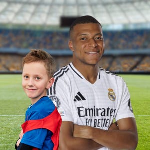Portrait numérique de football| Cadeau de football personnalisé | Portrait de Mbappé| Cadeau Liverpool | Fan de football| Football| Cadeau d'anniversaire | Fan de football
