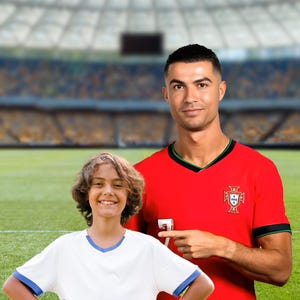 Portrait numérique de football | Cadeau de football personnalisé | Portrait CR7| Cadeau Liverpool | Fan de football| Football| Cadeau d'anniversaire | Fan de football