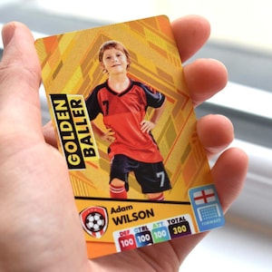 Personalisierte Fußball Karte | Fußball | Geschenk | Personalisiertes Geschenk Fußball | Kinder Geschenk | Fußball-Mannschaft| Vatertag