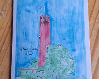 Peoria Heights Tower Illinois Greeting Card