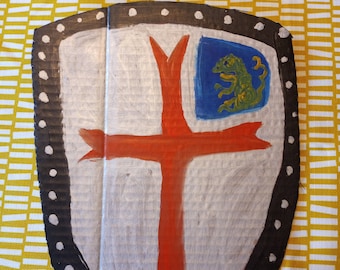 Knock Knock It's Us cardboard prop hand painted Shield