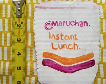 Knock Knock It's Us cardboard prop hand painted Maruchan