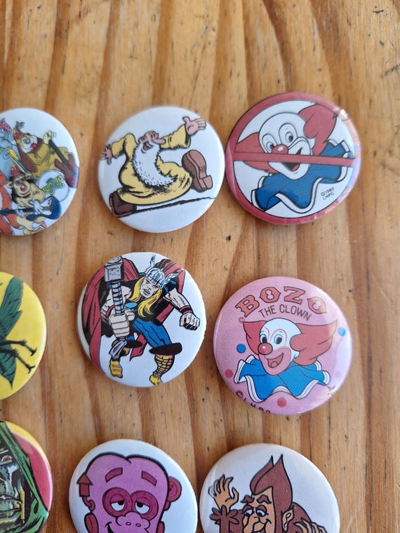 Comic Book Cereal Button Set 10 total - image 2