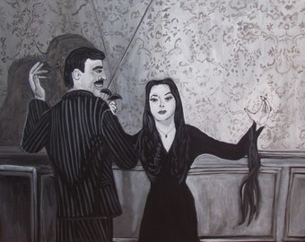 Gomez and Morticia 8.5 x 11 inch print